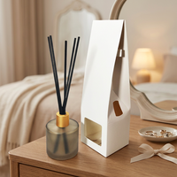 Boîtes pliables auto-érectiles en papier kraft recyclé écologique imprimées sur mesure avec doublure en éponge pour cadeaux de parfums et d'aromathérapie