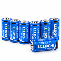 Baterai Lithium Ion LDLDCHI C Ukuran 1.5V 4100mWh Isi Ulang USBC Kapasitas Tinggi untuk Perangkat Elektronik