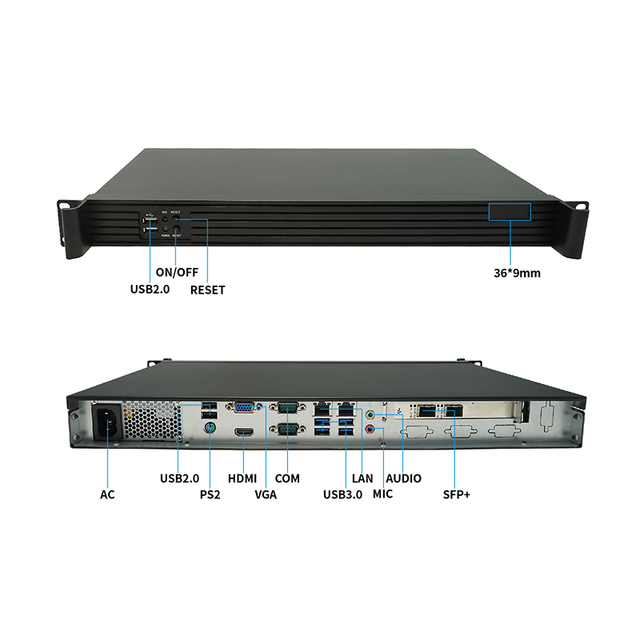 Fast Delivery 1U Rack Industrial Pc 6-9th Gen I3/i5/i7 LGA1151 2*i211AT LANs 6COM Support H310C/B365 Rackmount Industrial Pc