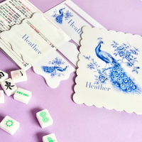 6x3 pouces personnalisé acrylique blanc Mahjong ligne Finder Mahjong amant cadeau