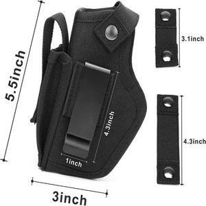 Molle Rechts Links Austauschbare taktische <span class=keywords><strong>Hand</strong></span> pistole <span class=keywords><strong>Holster</strong></span> Jagd Black Magazine Slot Holder Bag - Product Image 6
