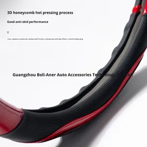 Popular transpirable y resistente al desgaste de cuero para <span class=keywords><strong>volante</strong></span> de coche, accesorios interiores automotrices universales para hombres - Product Image 6