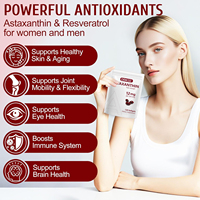 Cápsulas de Astaxantina de 12 mg OEM AIZHILIN, Suplementos Antioxidantes, Apoya la Salud de los Ojos, las Articulaciones, la Circulación Interna y la Piel, Grado Alimenticio