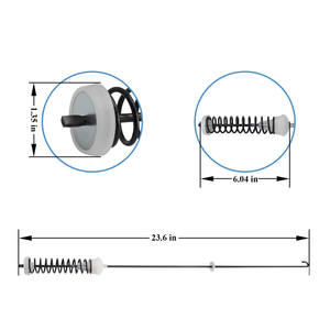 Kit de Machine à laver <span class=keywords><strong>Whirlpool</strong></span> de garantie en gros de haute qualité de 4 tiges de Suspension pour pièces de laveuse à charge supérieure Samsung W10780045 - Product Image 2