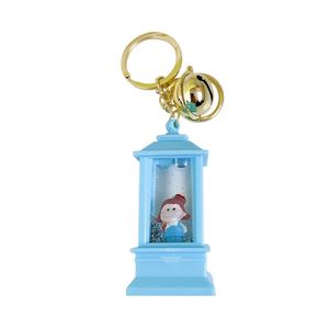 Creative Small LED Light Quicksand Oil Lighthouse Oil <b>Key</b> <b>Chains</b> with Light Bag Pendant Acrylic Lighthouse Liquid Keychain - Product Image 1