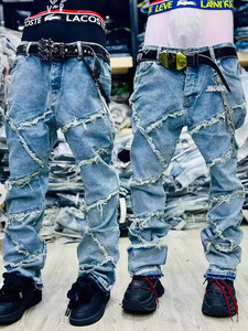 <span class=keywords><strong>Jean</strong></span> cargo en denim vintage pour <span class=keywords><strong>homme</strong></span>, <span class=keywords><strong>coupe</strong></span> <span class=keywords><strong>droite</strong></span>, taille mi-haute, délavage moyen, idéal pour l'été – Nouvelle collection, haute qualité, vente en gros - Product Image 2