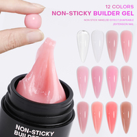 Gel de construction pour ongles 3D transparent sans HEMA, non collant, laiteux, effet gelée, pour extension et modelage, compatible LED, marque privée