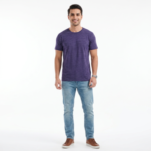 T-shirts pour hommes à col en V personnalisés, streetwear, coton léger, décontractés, à séchage rapide, à col en V pour hommes - Product Image 1
