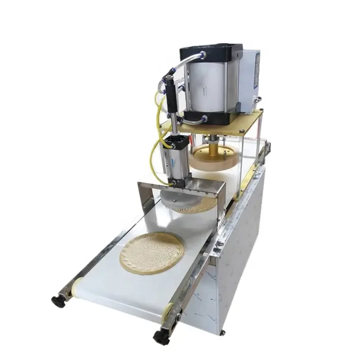 압축 공기를 넣은 컨베이어 유형 피자 반죽 압박 기계 자동 누르는 기계를 만드는 naan 빵