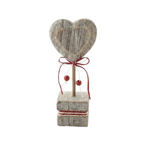 Adorno Decorativo de Corazón de Madera para Mesa de Salón, Decoración Rústica de Estilo Campestre, Corazón de Madera Romántico, Regalo de Decoración para el Hogar - Product Image 1