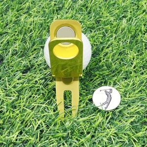 Clips magnéticos genéricos para sombrero de golf con marcador de divot, correa de silicona impermeable de 19 mm, carrete de acero, corona digital y diseño de pájaro verde - Product Image 2