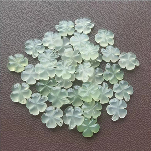 Trèfle, pendentif amulette en jade vert naturel Xiuyu à quatre feuilles, collier pendentif en jade, perle de boucles d'oreilles - Product Image 2