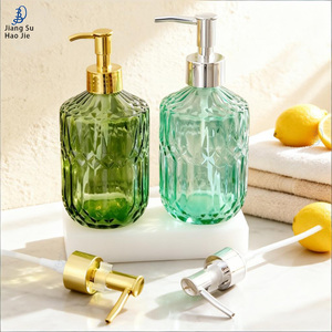 Flacone ricaricabile per shampoo, dispenser <span class=keywords><strong>in</strong></span> <span class=keywords><strong>vetro</strong></span> per sapone <span class=keywords><strong>liquido</strong></span> e dispenser per schiuma con pompa oro e argento - Product Image 6