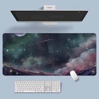 Tapis de souris de jeu imprimé sur mesure en caoutchouc naturel, résistant à l'usure, extra large, écologique, imperméable, antidérapant, avec bords cousus