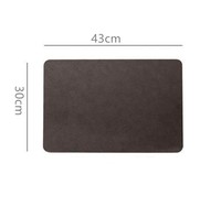 Set de table en cuir PU de style européen, résistant à l'huile et isolant thermique, pour restaurant, hôtel, table à manger, tapis