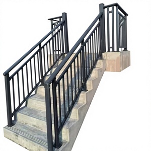 Balustrade moderne en alliage d'<span class=keywords><strong>aluminium</strong></span> sur mesure, montée au sol, pour escalier, <span class=keywords><strong>balcon</strong></span>, garde-corps en verre, résistant à l'eau et à la rouille, pour hôtel - Product Image 2