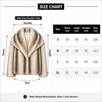 Manteau d'hiver en fausse fourrure pour femme, écologique, grand col rabattable, poches, boutons recouverts, veste chaude de luxe