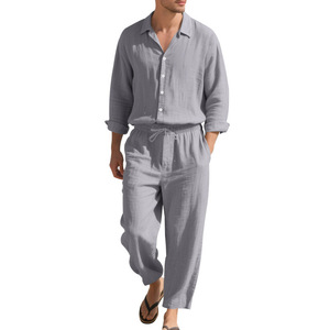 Ensemble d'été décontracté pour <span class=keywords><strong>homme</strong></span>, coupe ample, anti-UV, à manches longues, avec strass, pour la plage, pour sites indépendants transfrontaliers - Product Image 4