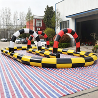 Offre Spéciale – Piste de Course Gonflable Portable en PVC de Haute Qualité, Écologique, Taille Personnalisable, pour Voitures Tamponneuses, Capacité 80 kg
