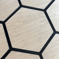 Panneau acoustique décoratif auto-adhésif en MDF perforé hexagonal, décoration intérieure en bois, panneaux muraux, Akoestische Panelen