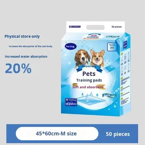 Hygiène pour animaux de compagnie, tapis absorbant d'urine pour animaux, haut de gamme, anti-fuite, durable, frais, doux, confortable pour chats et chiens, léger, style 60*60cm - Product Image 6
