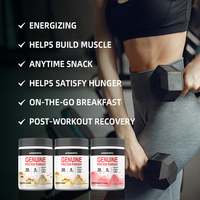 LIFEWORTH Gain de masse musculaire post-entraînement Lait Véritable Protéine de Lactosérum Gain de Poids Avec Vitamines Substitut de Repas Milkshake Poudre