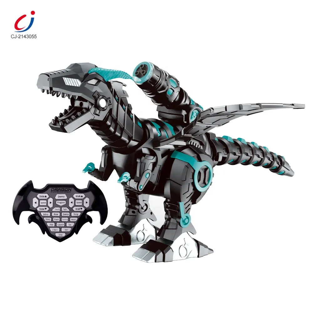 Yangın mermi fonksiyonu juguetes de dinosaurio oyuncak r bize robot mekanik uzaktan kumanda dinozor oyuncaklar çocuklar için