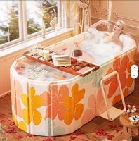 Baignoire spa pliable durable, bain à remous portable et bain de glace, grande piscine gonflable pour adultes et enfants