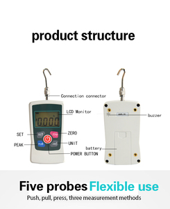 เครื่องวัดแรงดึงแรงกดแบบดิจิตอลซีรีส์ ZMF พร้อม EMF-20 - Product Image 2