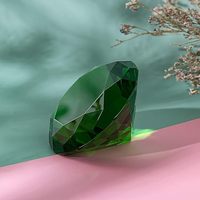 Moissanite en vrac de forme cœur de couleur verte créée en laboratoire, clarté VVS-VS, 1ct 2ct 3ct, certificat GRA