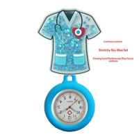 Montre Mignonne de Dessin Animé Infirmière/Médecin, Mouvement à Quartz, Bracelet Textile, Cadran 26mm, Non Étanche, Vente en Gros Transfrontalière