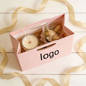 Factory Direct Customizable Free Design Matte Pink White Card Shopping <b>Bag</b> Reusable Ideal for Brand Gift Packaging - Product Image 1