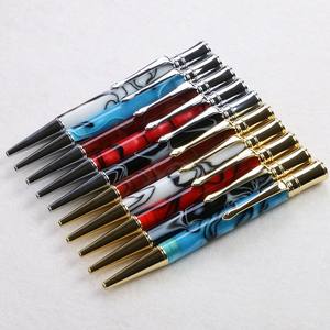 High End 13 Cm Multi-Color Custom Logo Metalen Twist Acryl Balpen Met Kristal Top Promotionele 1.0Mm Tip Cadeau - Product Image 6
