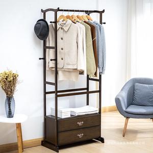 Bamboo <b>Clothes</b> <b>Rack</b> With Drawers Standing Rectangular Clothing Organizer For Bedroom Home Storage - Product Image 2