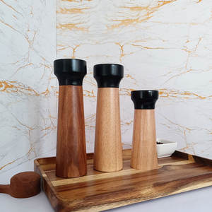 Molinillo manual <span class=keywords><strong>de</strong></span> madera personalizable para pimienta y sal, con núcleo <span class=keywords><strong>de</strong></span> cerámica, seguro y respetuoso con el medio ambiente - Product Image 6