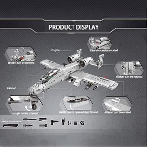 Máy Bay Xây Dựng Khối Đồ Chơi A10 Máy Bay Chiến Đấu Đặt Quà Tặng Cho Trẻ Em Cổ Điển Mô Hình Xây Dựng Gạch Máy Bay Đồ Chơi - Product Image 4