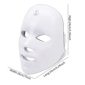 Supersred 7 colori LED maschera facciale bellezza LED fotone luce Led maschera terapia luce