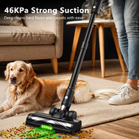 Aspirateur balai sans sac HEPA 500W avec écran LED pour poils d'animaux et usage domestique