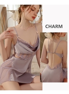 ชุดนอนสตรีแขนสั้นสุดหรูชุดเซ็ตชุดนอนสำหรับสตรีชุดเซ็ตชุดนอนของขวัญสำหรับเพื่อนเจ้าสาว - Product Image 4