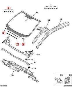Aplicable a la tira de sellado de la placa recolectora de lluvia y la tira de sellado de la placa de cubierta frontal de <span class=keywords><strong>Peugeot</strong></span> 307 8251L3 - Product Image 5