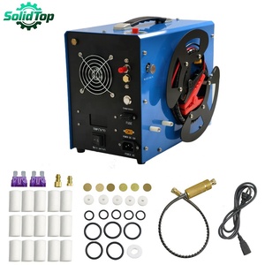 Bomba de Aire PCP de Tipo Pistón para Buceo, Portátil, Sin Aceite, con Parada Automática, Bobina de Cable, Fuente de Alimentación de 100V-220V, 12V 4500PSI, Marca SolidTop - Product Image 1