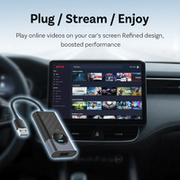 2 in 1 Wireless AI Box Carplay Android Auto Adapter Smart Car Streaming Box dengan Netflix YouTube HDMI Grosir Pabrik OEM