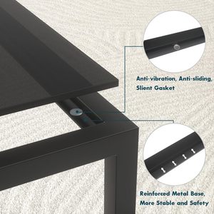 Bàn cà phê thủy tinh hiện đại bán chạy nhất 2025, đó là một bàn trung tâm vuông và đơn giản cho phòng khách và văn phòng tại nhà - Product Image 6