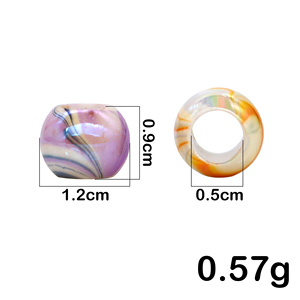 Pequeñas cuentas transparentes multicolores de Lucite perforadas cuentas acrílicas con forma de cacahuete para hacer joyas DIY herramientas de extensión de cabello - Product Image 6