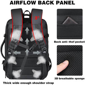 Sac à dos de voyage portable de grande taille de haute qualité approuvé par les compagnies aériennes, sac de sport avec USB, polyester - Product Image 4