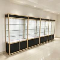 Vitrine de présentation verrouillable en métal et verre, robuste et écologique, pour bijoux, jade, thé, vin, documents, et rayonnage de supermarché
