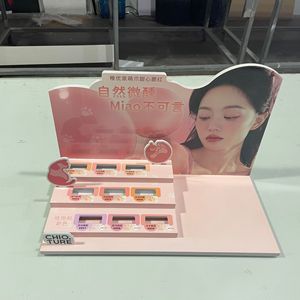 Tùy chỉnh siêu thị đứng có thể gập lại hiển thị đứng Acrylic Chevron Hội Đồng Quản trị truy cập máy tính để bàn giá cho mỹ phẩm bàn - Product Image 3