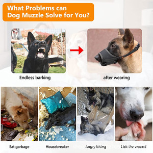 <span class=keywords><strong>Bozal</strong></span> para perro mascota grande, transpirable, ajustable, cómodo, prevención <span class=keywords><strong>de</strong></span> ladridos, <span class=keywords><strong>bozal</strong></span> suave <span class=keywords><strong>de</strong></span> malla ajustable para morder - Product Image 6