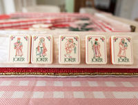 Set Mahjong Akrilik Premium Amerika dengan Ubin Mahjong Bermotif Bunga Vintage untuk Permainan Santai dan Hadiah Liburan