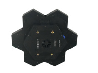 Lot de 7 lampes vintage DMX512 en métal à conduction thermique RGB 3-en-1 + perles de lampe intégrées pour événements, fêtes et concerts